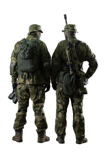 一个特种部队的两名士兵弹药充足。