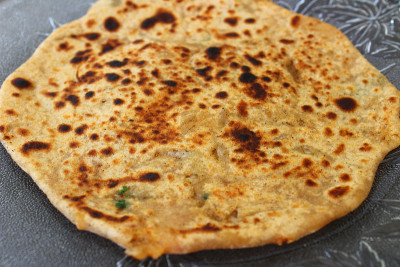mooli paratha的特写