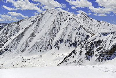 科罗拉多14er Torreys峰与美丽的高海拔高山景观，雪峰，落基山脉