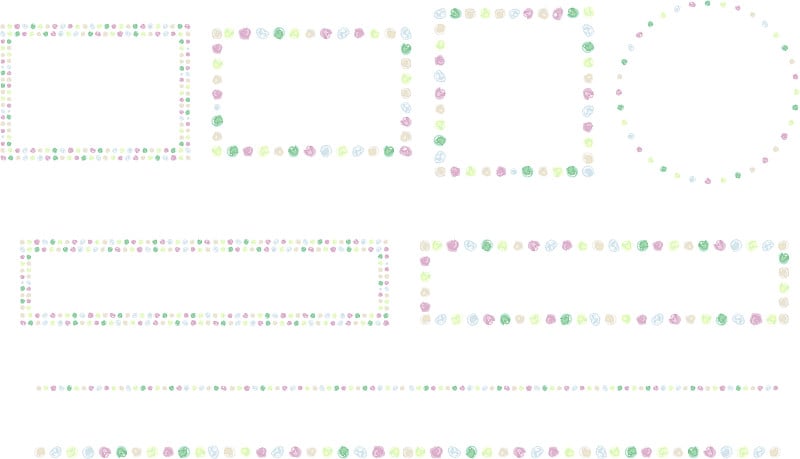 框架集水彩网点图案