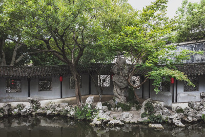 中国江苏同里老城退思花园