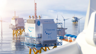 氢可再生海上能源生产——用于清洁电力、太阳能和风力涡轮机设施的氢气
