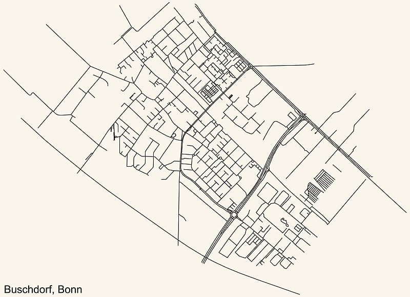 德国波恩布施多夫街道地图