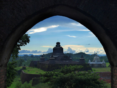 缅甸若开邦实兑区Mrauk U的Andaw-thein寺庙。