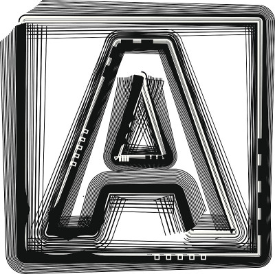 条纹字体A