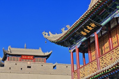 文昌阁-光华楼三层楼-启蒙门-东。门——嘉峪关——甘肃的嘉峪关-中国- 0736
