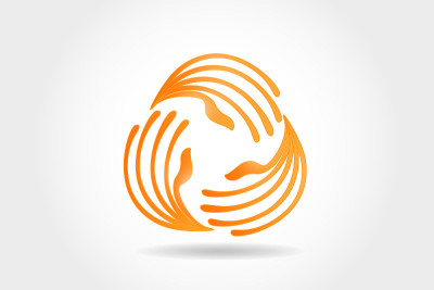 手自愿符号图标向量