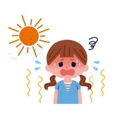 一个有中暑危险的女孩