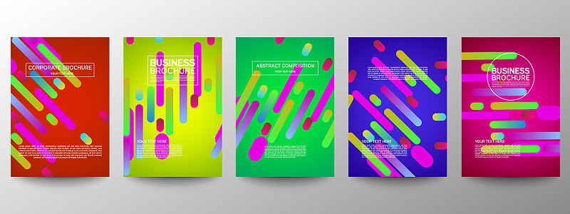 Cover geometric minimal. Set. Vector abstract line