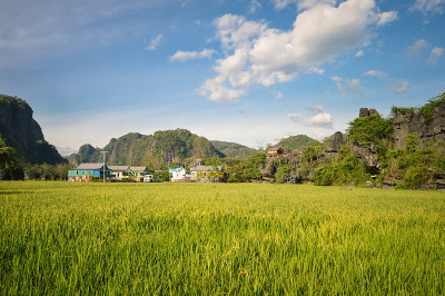 位于印度尼西亚南苏拉威西的Rammang-Rammang公园，美丽的石林被称为喀斯特