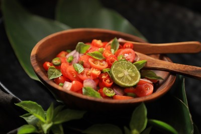 Sambal Dabu-dabu, Minahasan新鲜番茄酱和辣椒酱