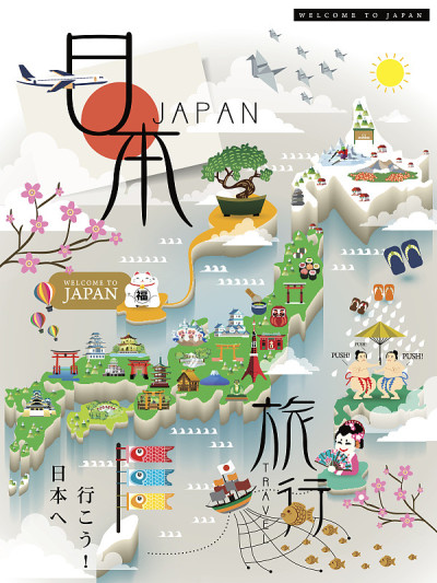 日本旅游地图