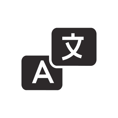 翻译图标矢量设计插图