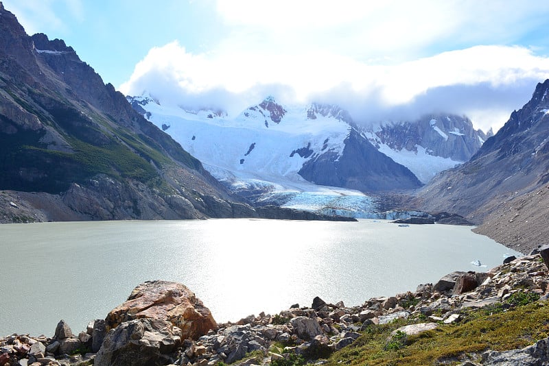 阿根廷Los Glaciares国家公园的Piedras Blancas冰川