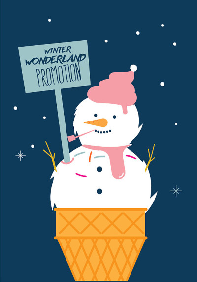 ice cream snowman