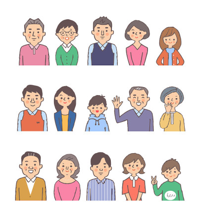 3套三代家庭(上半身)
