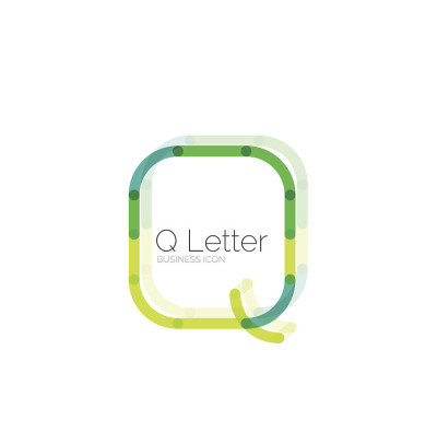 最小的Q字体或字母图标设计