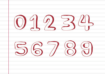 勾画数字和数学符号