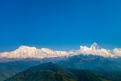安娜普纳山脉空中全景，博卡拉