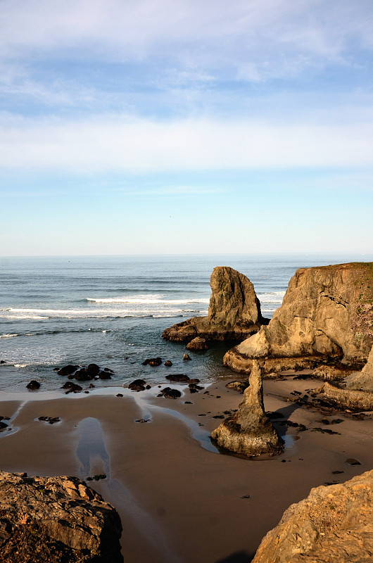 Coquille Point Beach, Kronenberg公园，Bandon, Coos县，俄