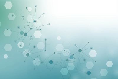 结构分子和通信。Dna,原子,神经元。科学的设计理念。用点连接线。医学，技术，化学，科学背景。矢量插