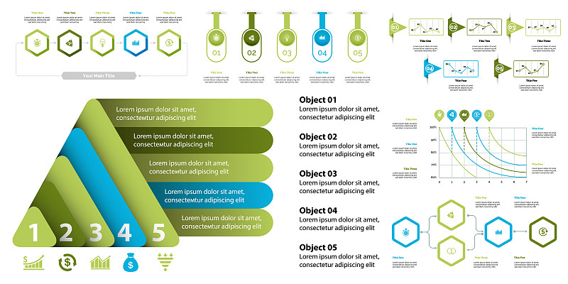 Inforgraphic diagram design set for business proje