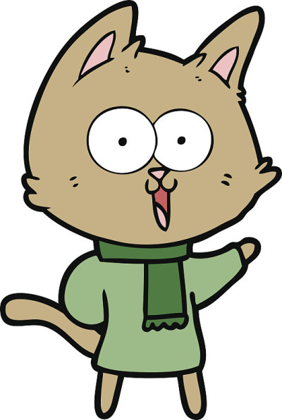 有趣的卡通猫