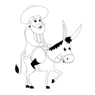 Nasreddin Hodja Black and White