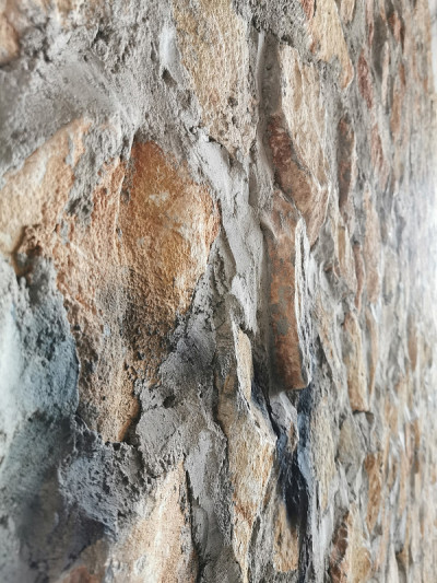 旧石墙石材隧道纹理、背景、模糊背景、选择性聚焦