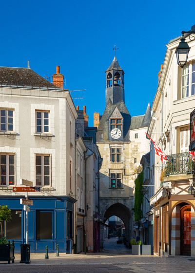 美丽的中世纪村庄Amboise，卢瓦尔河谷，法国