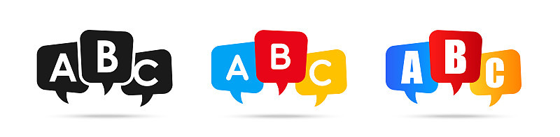 英语学校标志ABC图标