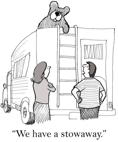 偷渡者，寻求免费乘车