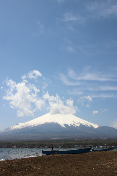 山中湖的富士山
