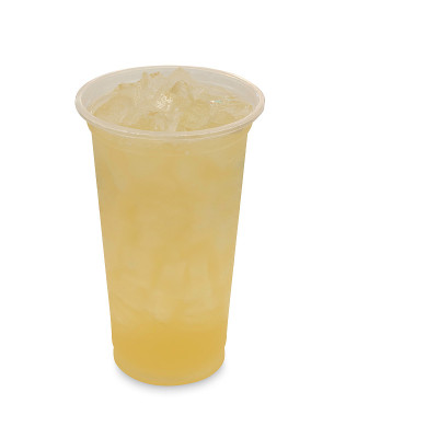冰绿茶加柠檬外带杯白