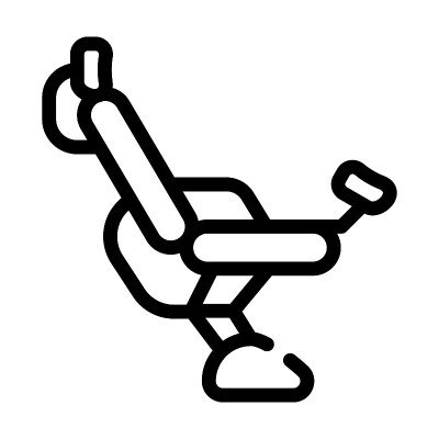 妇科椅线图标矢量插图