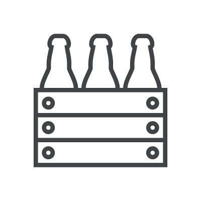 啤酒的线条图标盒