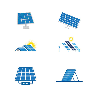 太阳能矢量图标插图