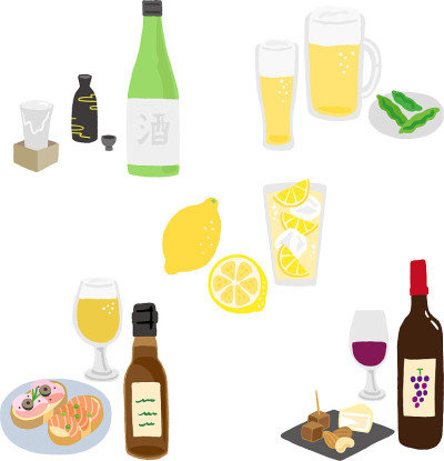 日本酒精饮料和食物