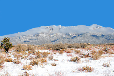桑迪亚斯山上的雪