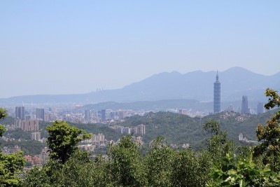 台北101和台北城市景观从猫空，台湾