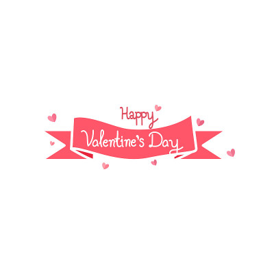 Happy Valentines Day background with hearts and ri
