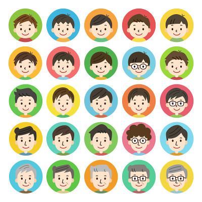 Man's icon set