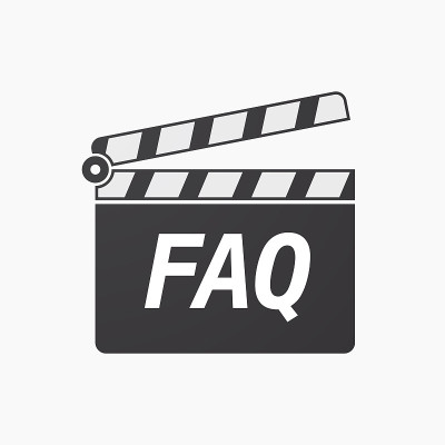 带文本的孤立拍板FAQ
