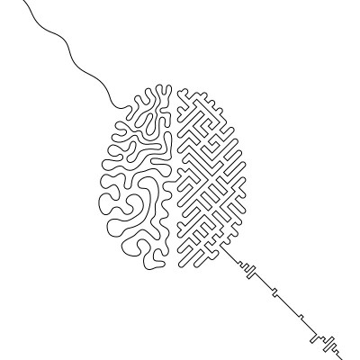 人脑vs人工智能连续线画概念