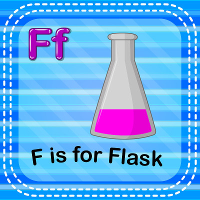 识字卡片上的字母F代表烧瓶