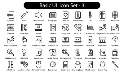 基本Ui 3线图标设置