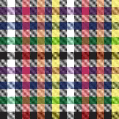 Rainbow Plaid Tartan Checkered Seamless Pattern