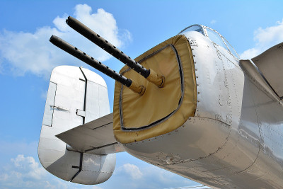 运输，“B-25老式飞机，尾炮”