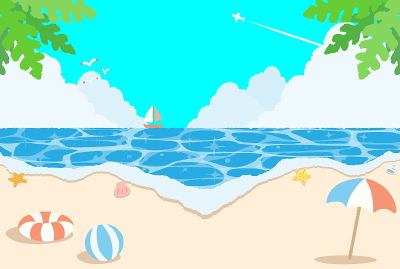 简单的大海背景插图