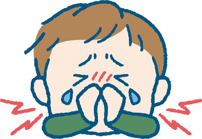 男孩鼻子痛的插图